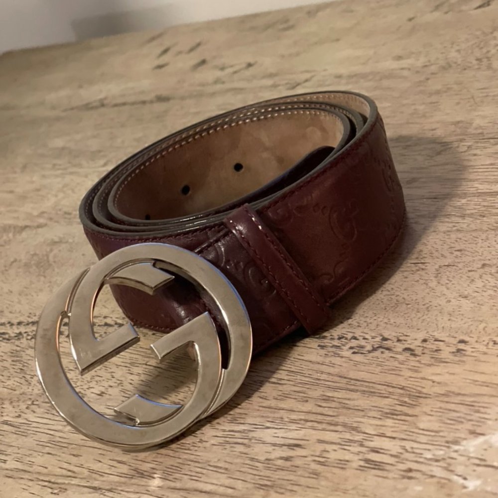 Authentic Men's Gucci Belt Brown Guccisima